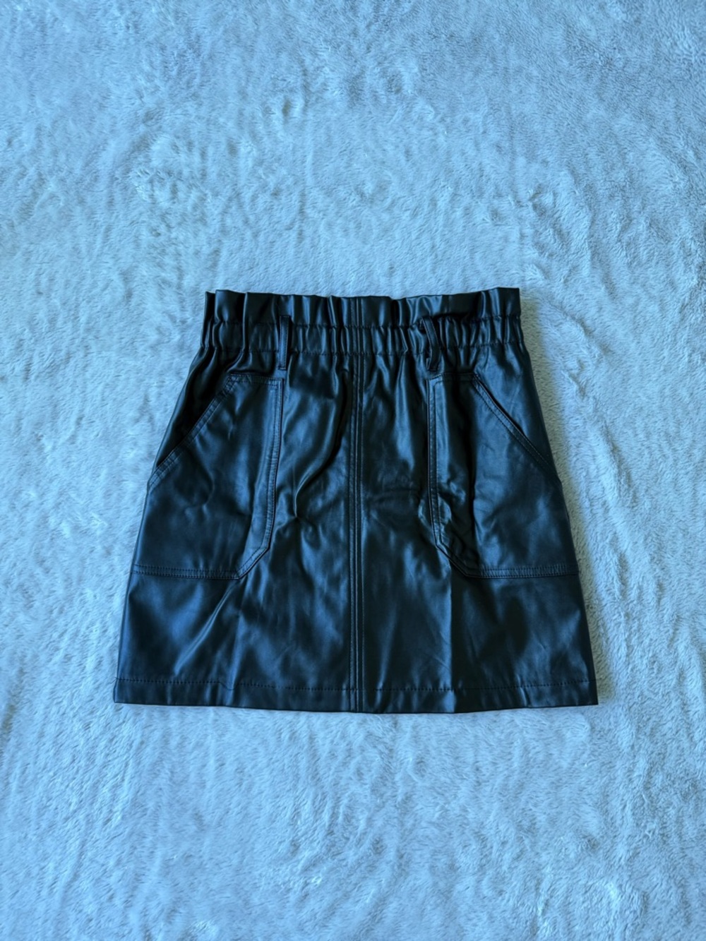 Haute Monde Black Faux Leather Mini Skirt - Picture 3 of 3